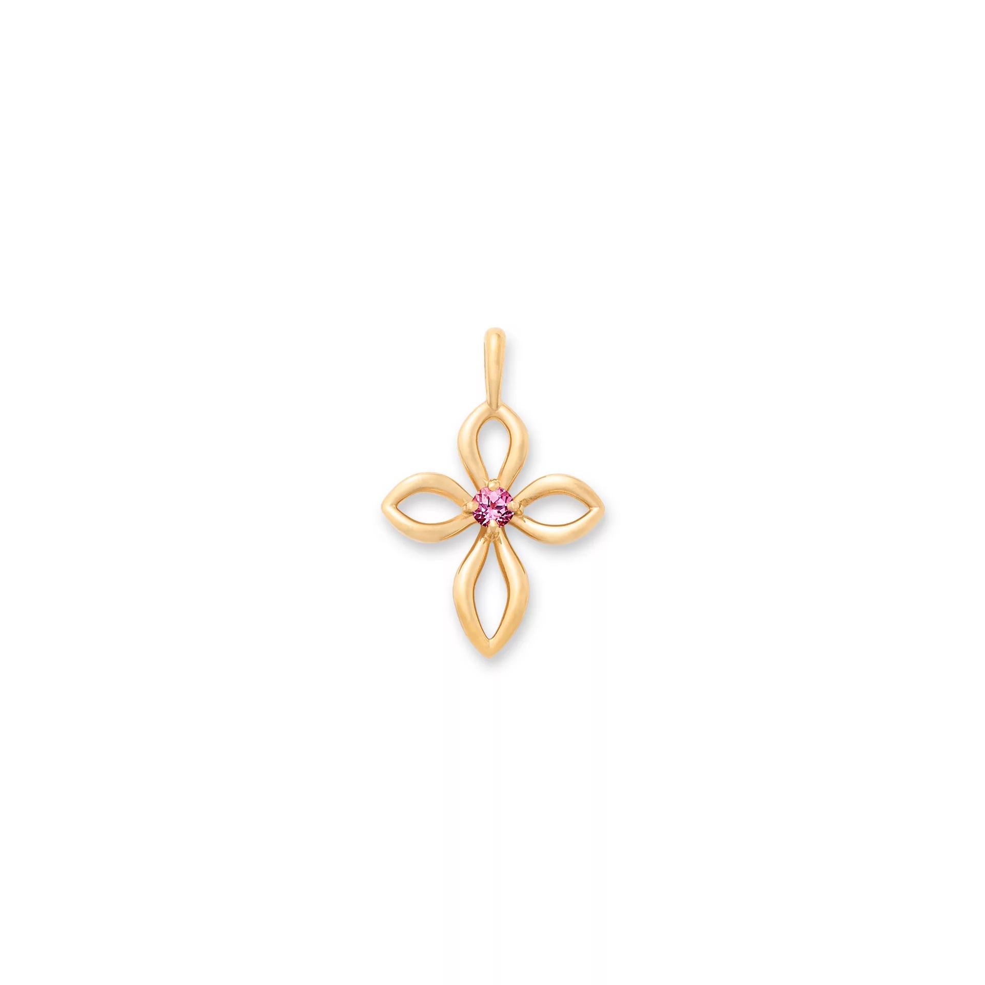 Avery Remembrance Birthstone Cross Pendant