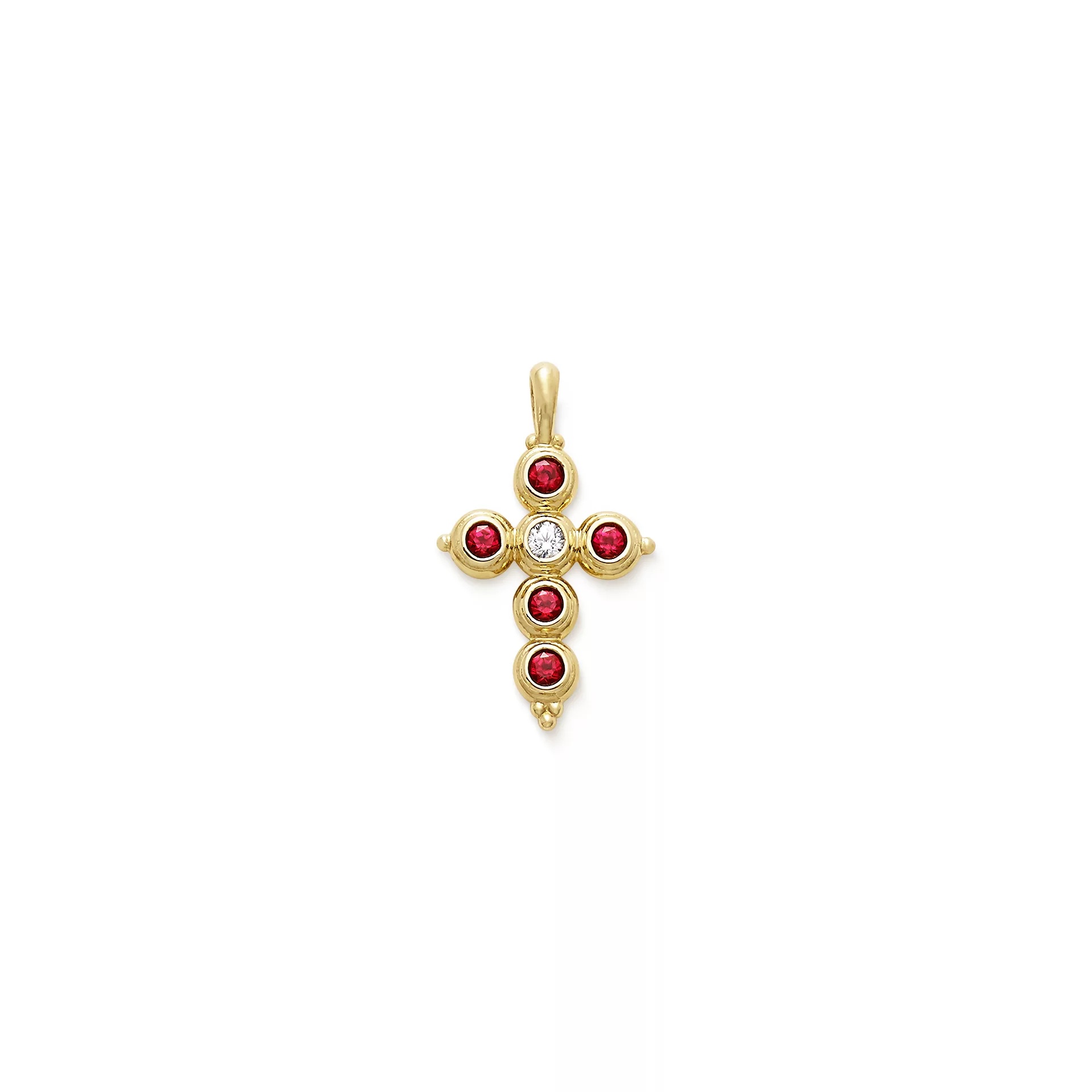 Antiquity Gemstone Cross Pendant