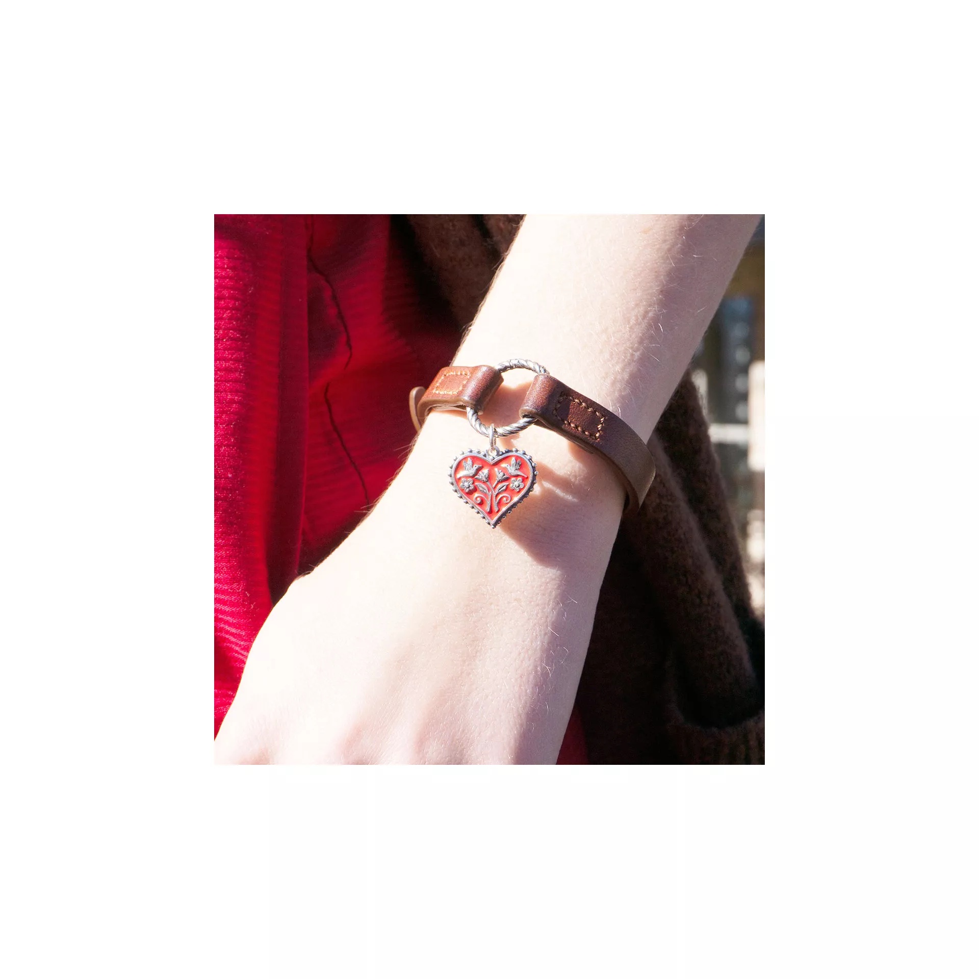 Enamel Hearts in Bloom Charm - Image 4