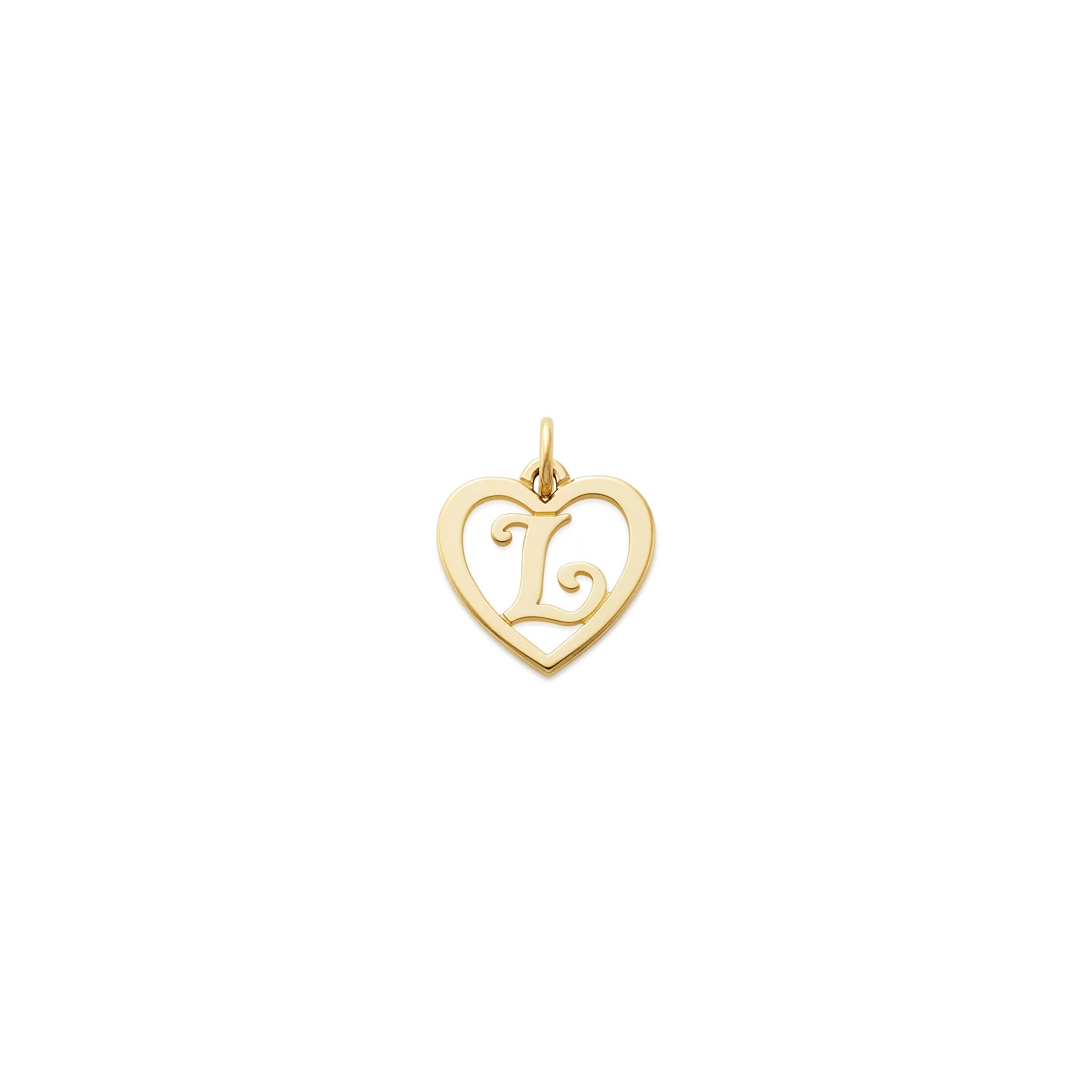 Heart Script Initial Charm