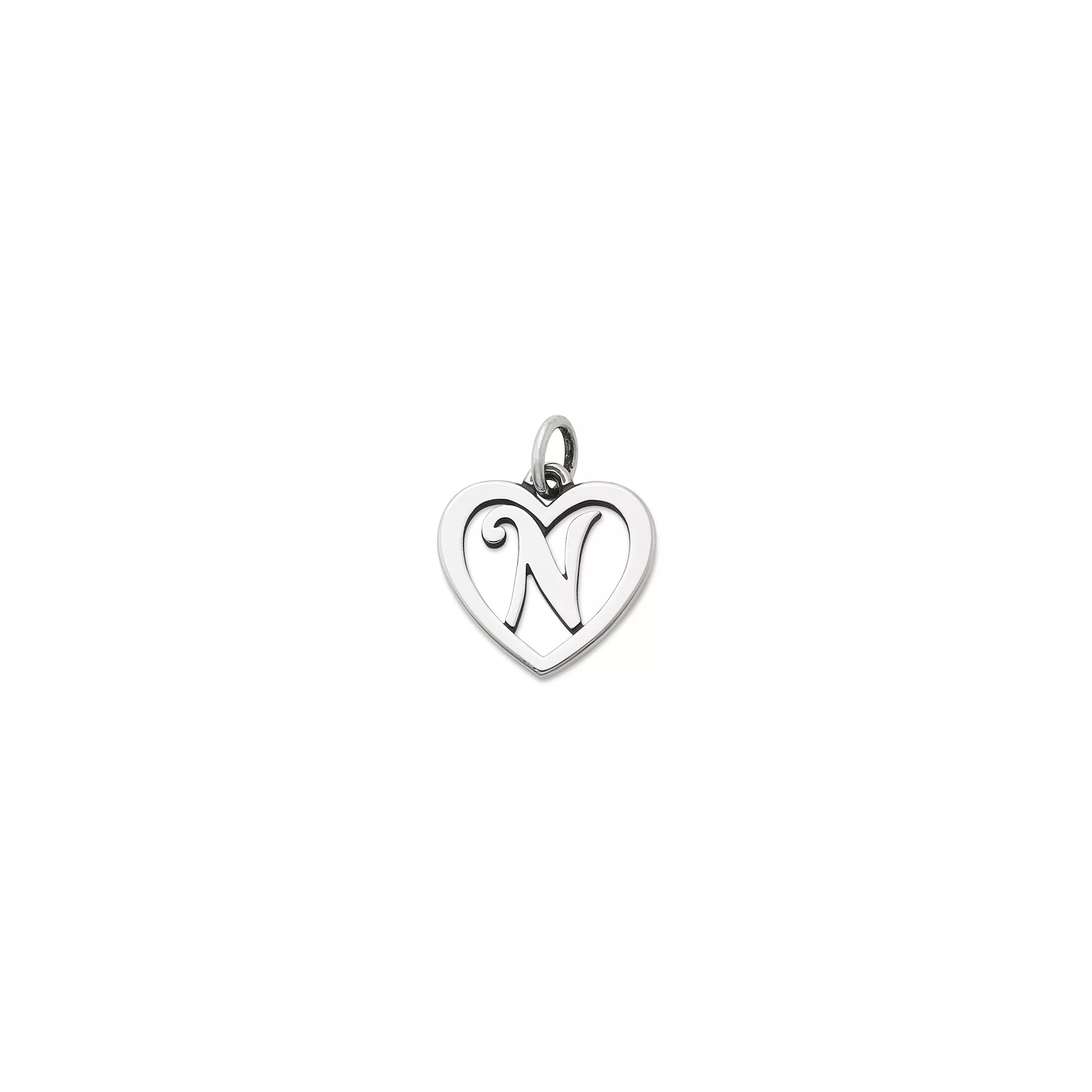 Heart Script Initial Charm