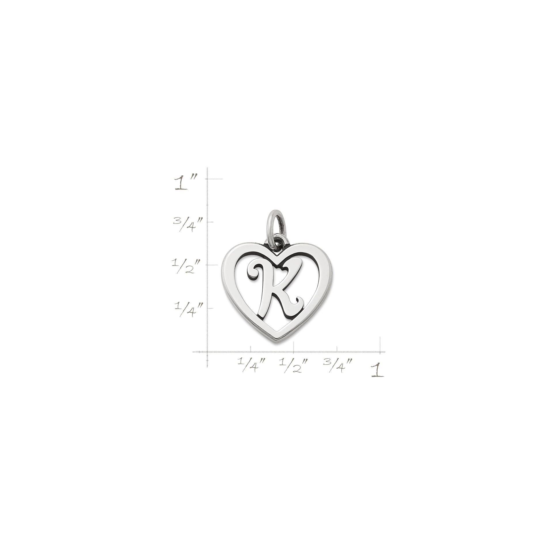 Heart Script Initial Charm - Image 3
