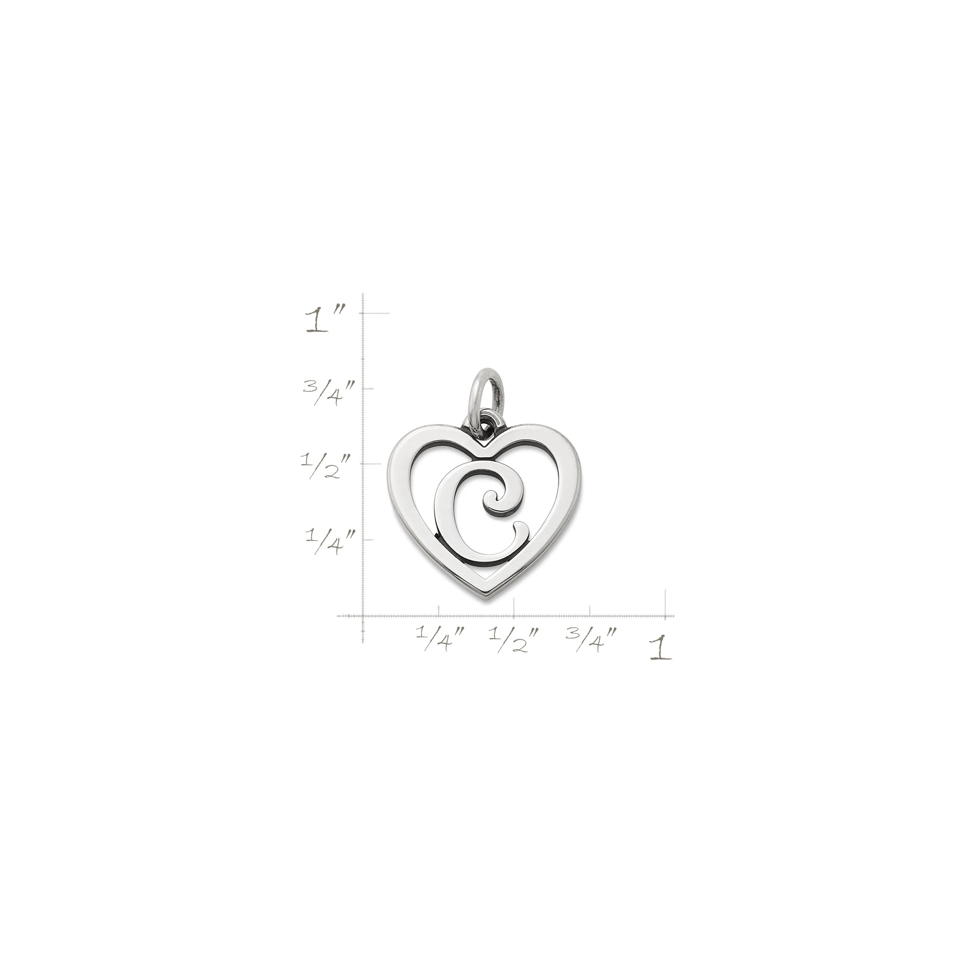 Heart Script Initial Charm - Image 3
