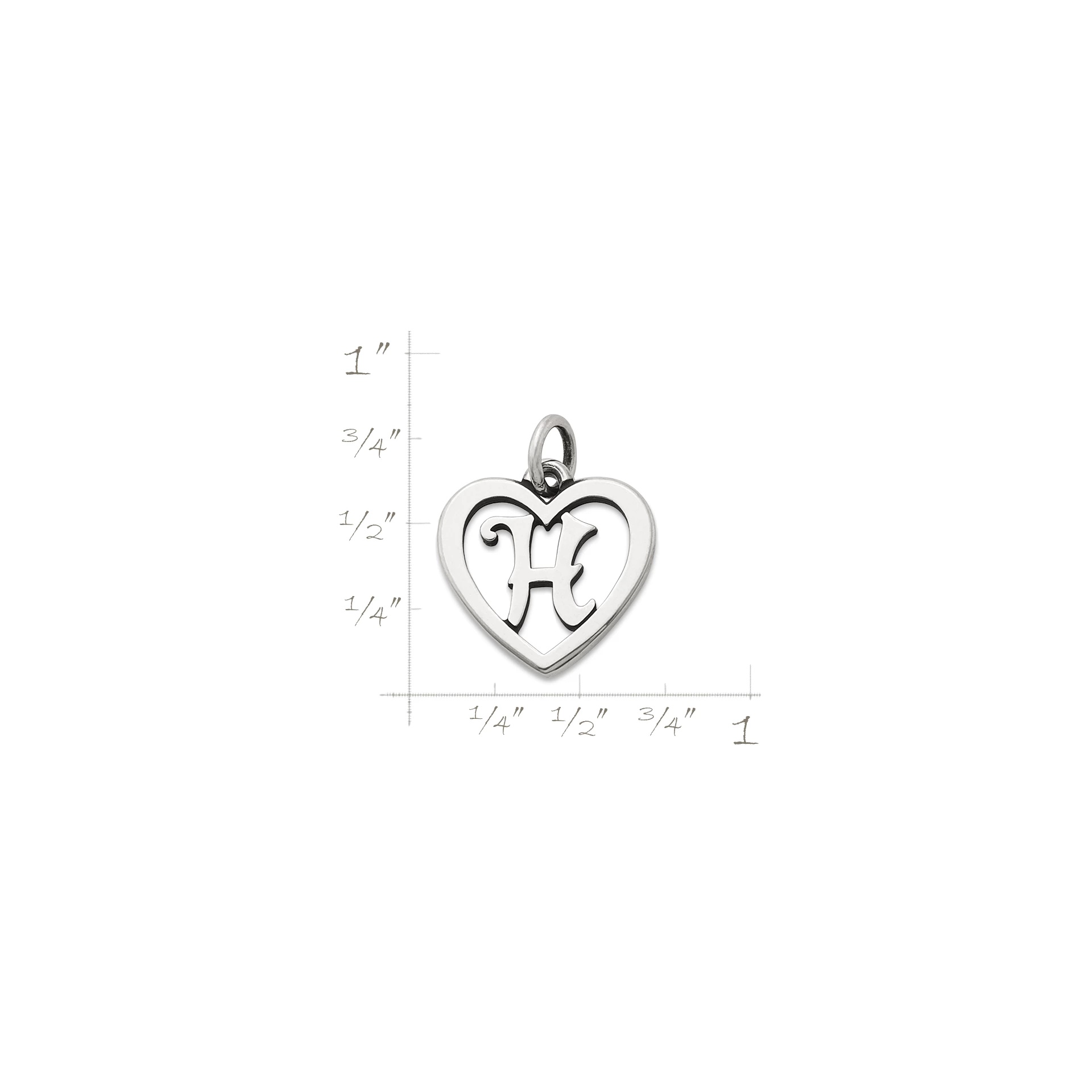 Heart Script Initial Charm - Image 3