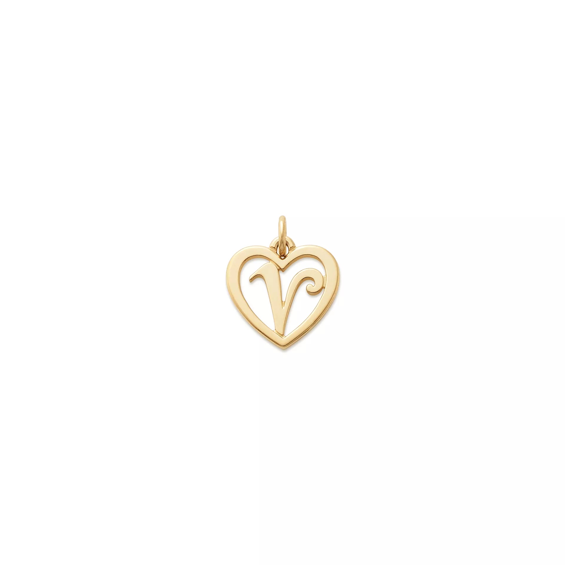 Heart Script Initial Charm