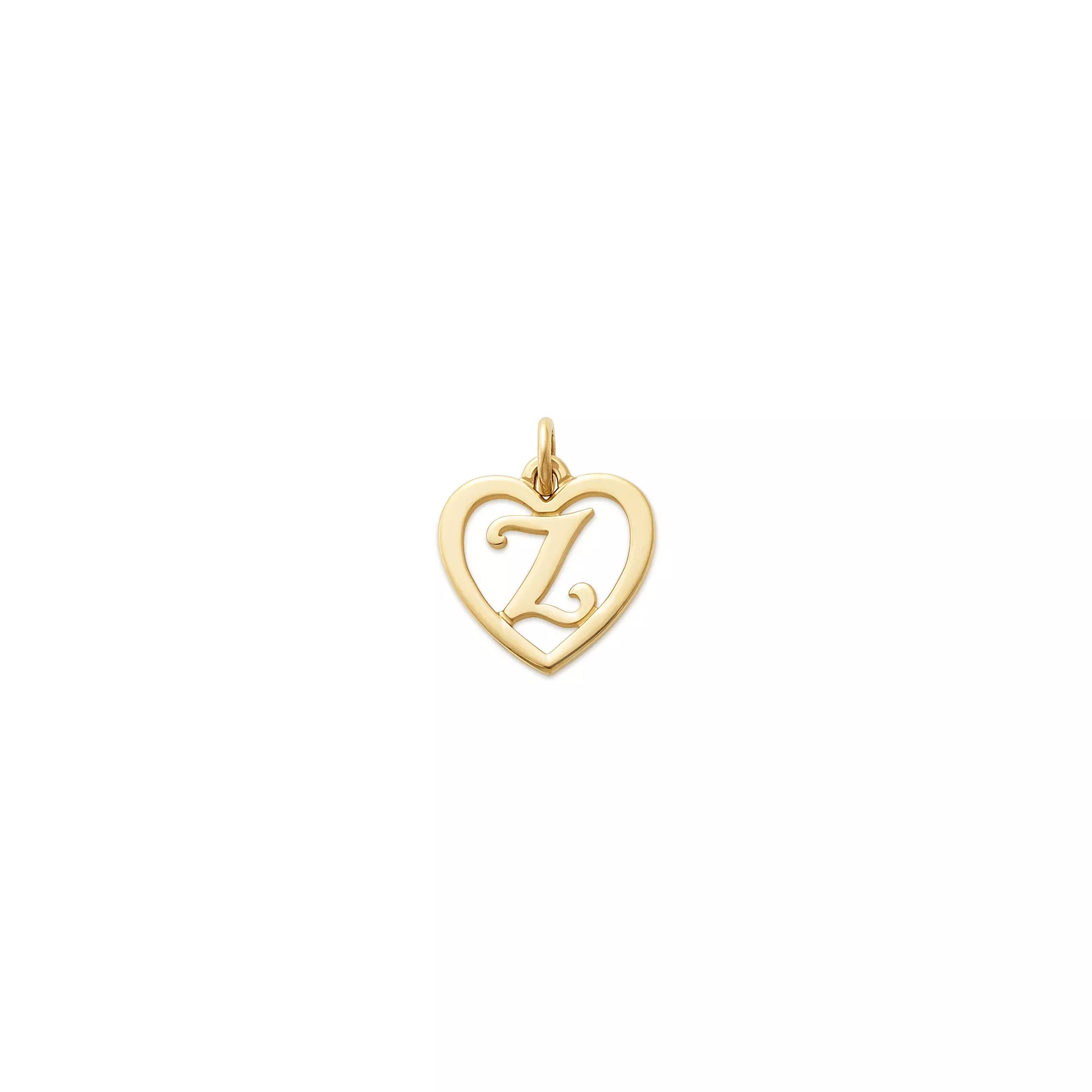 Heart Script Initial Charm
