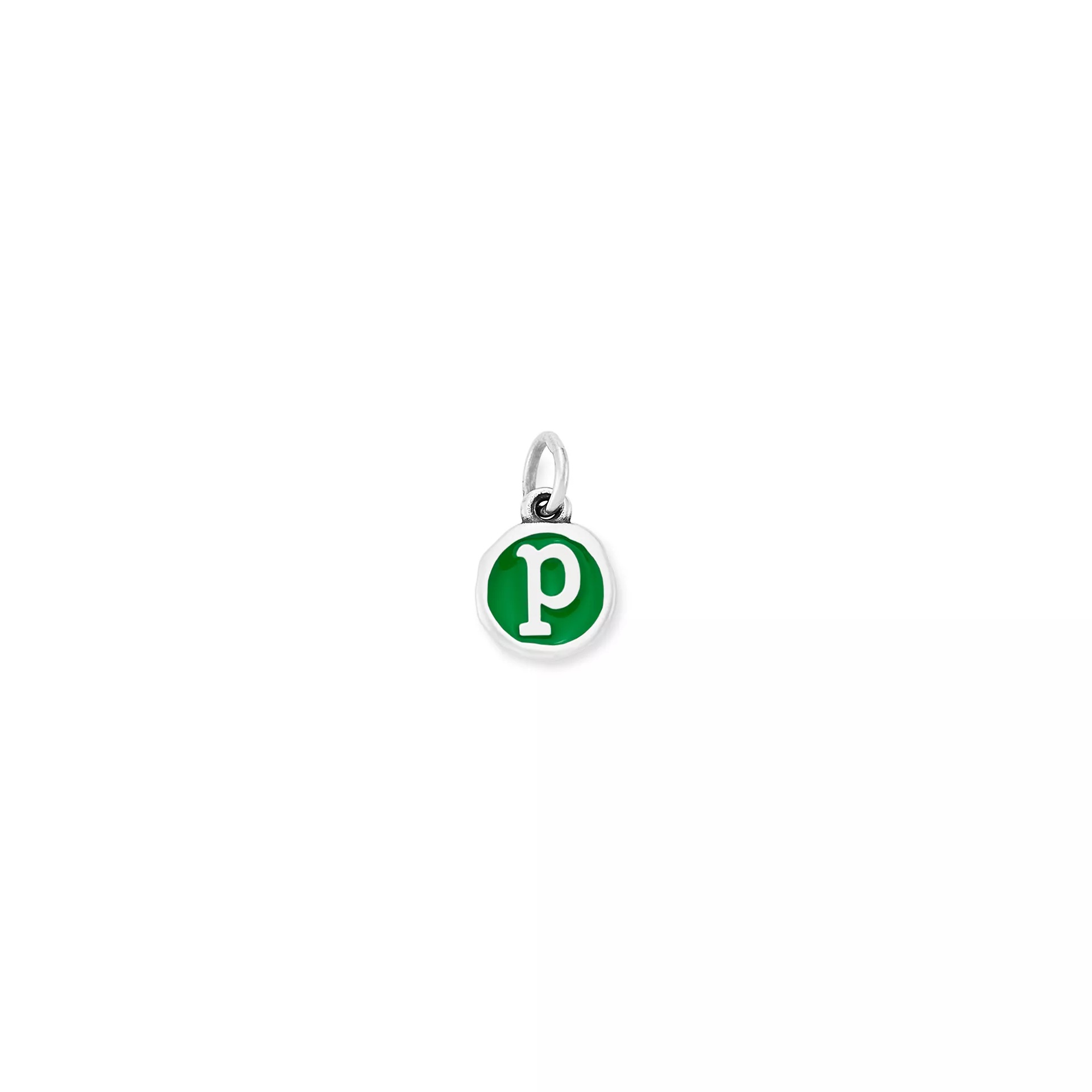 Enamel Initial Disc Charm