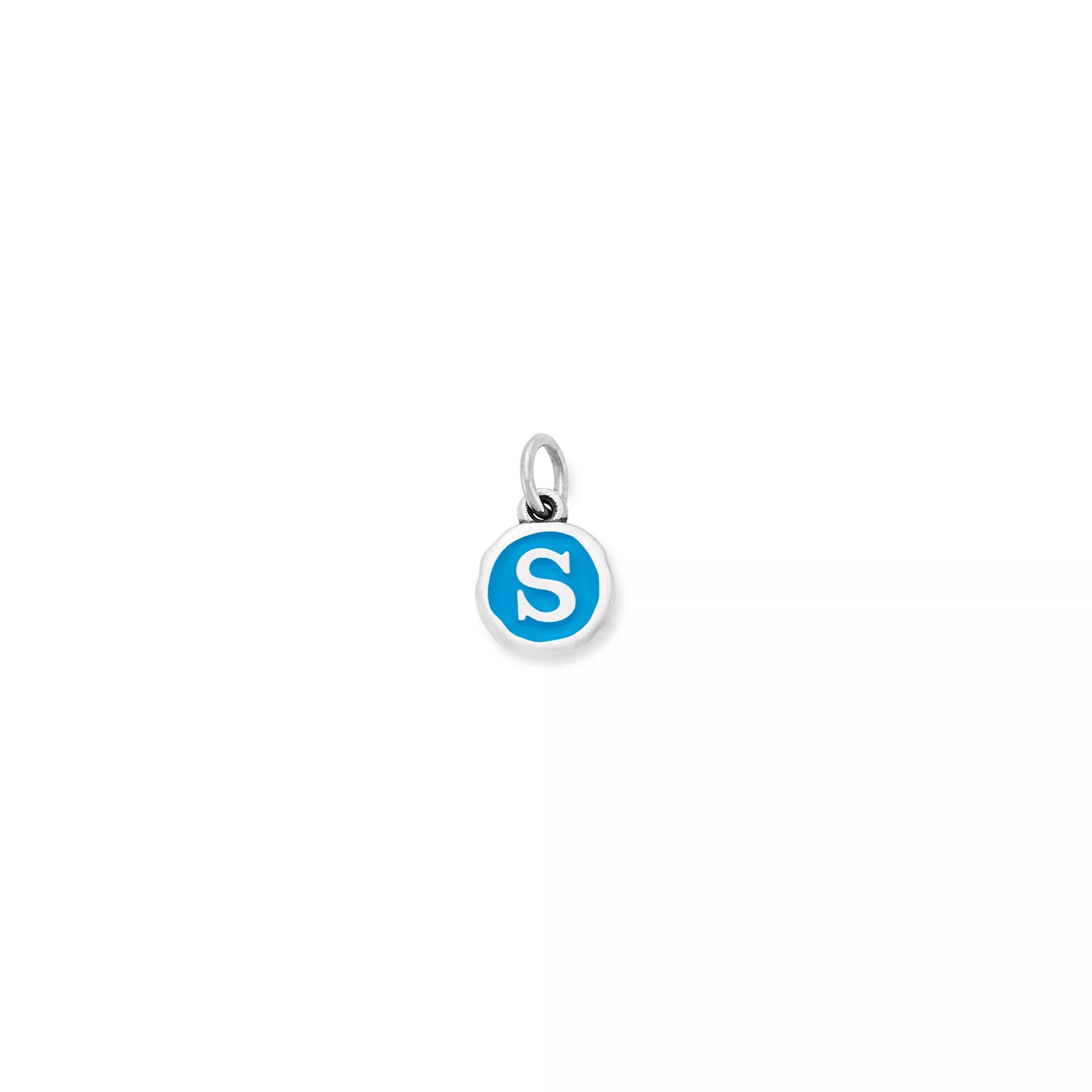 Enamel Initial Disc Charm