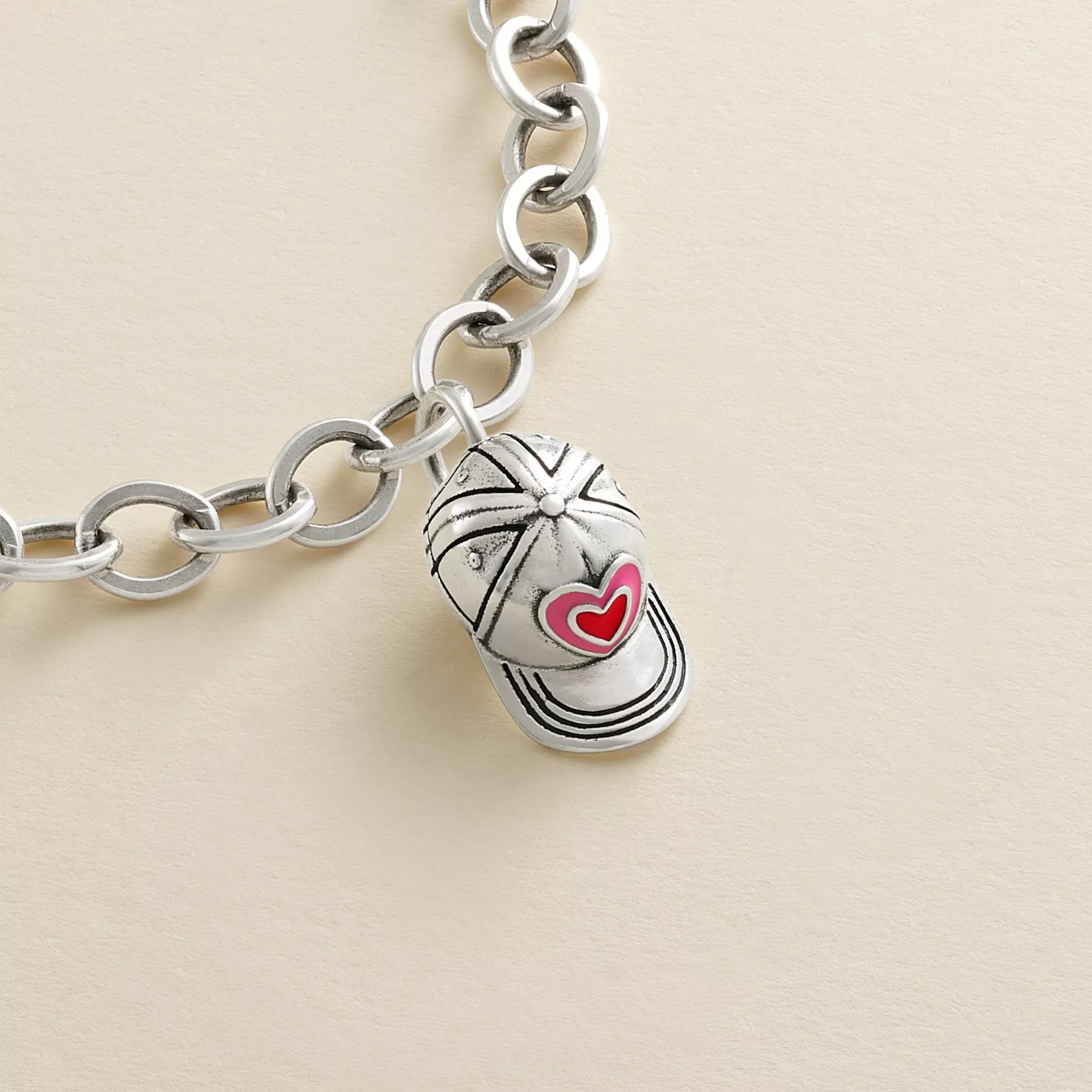 Enamel Heart Ball Cap Charm - Image 3