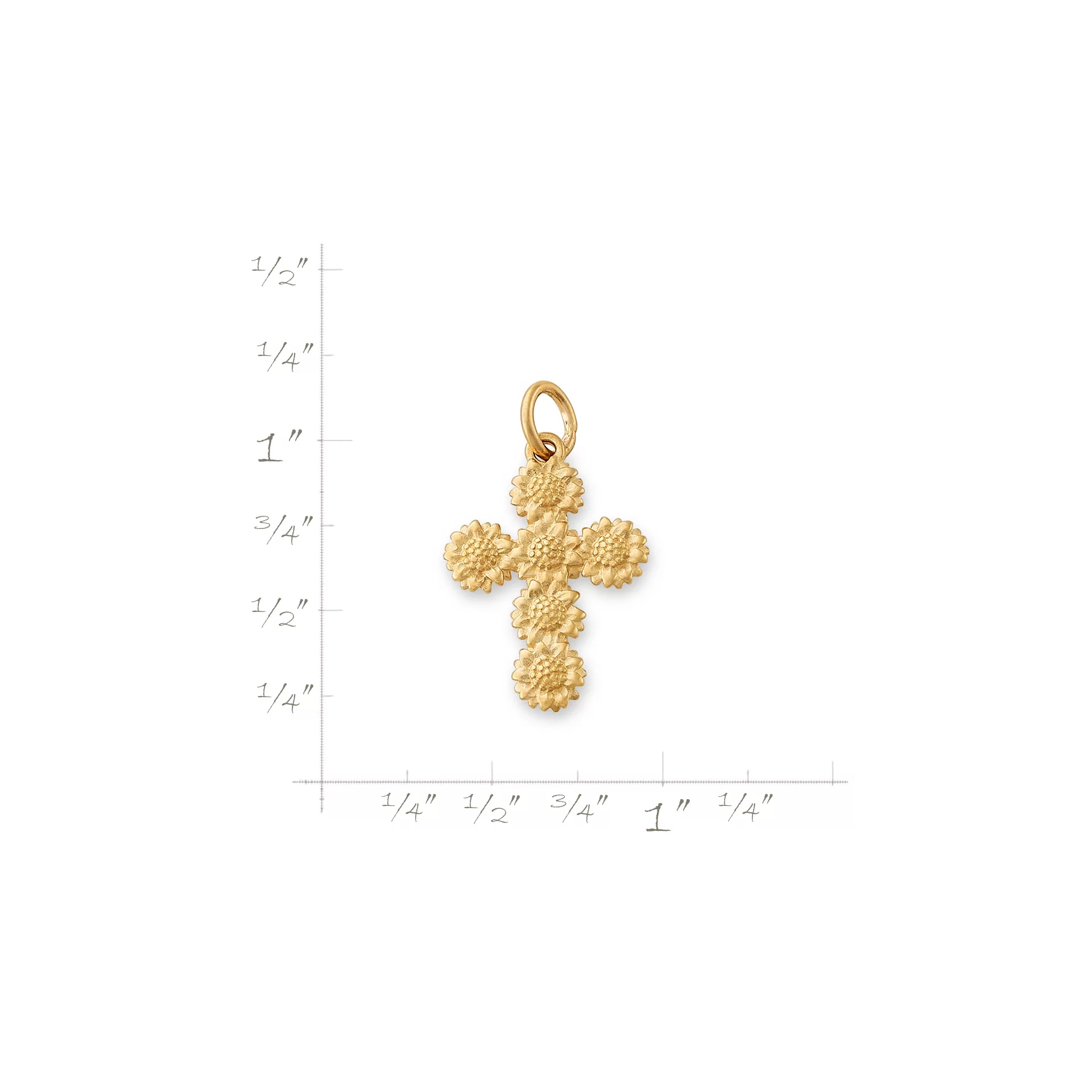 Sunflower Cross Charm - Image 6