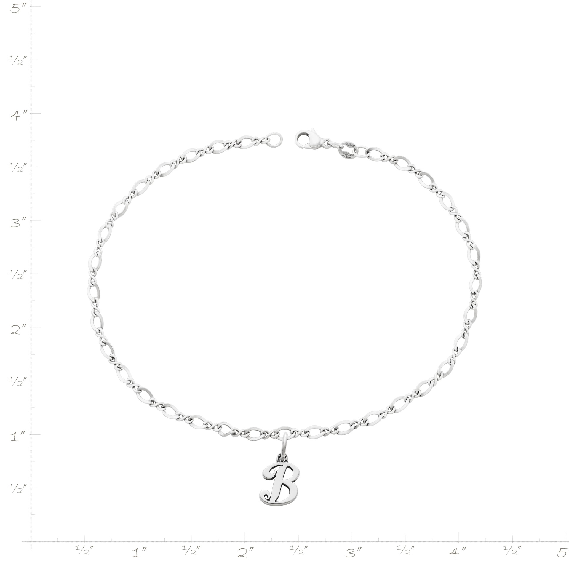 Small Script Initial Anklet - Image 3