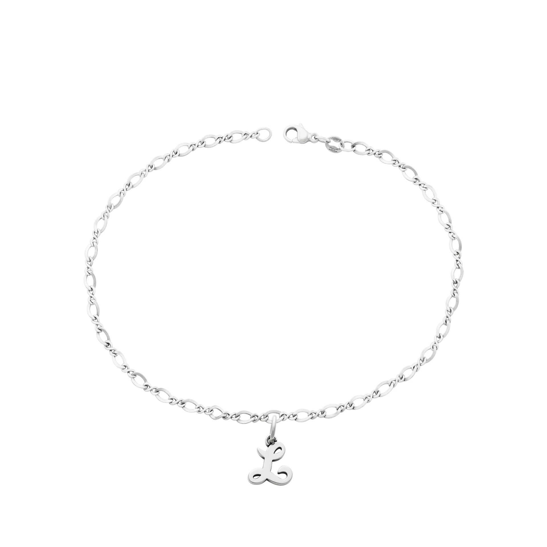 Small Script Initial Anklet