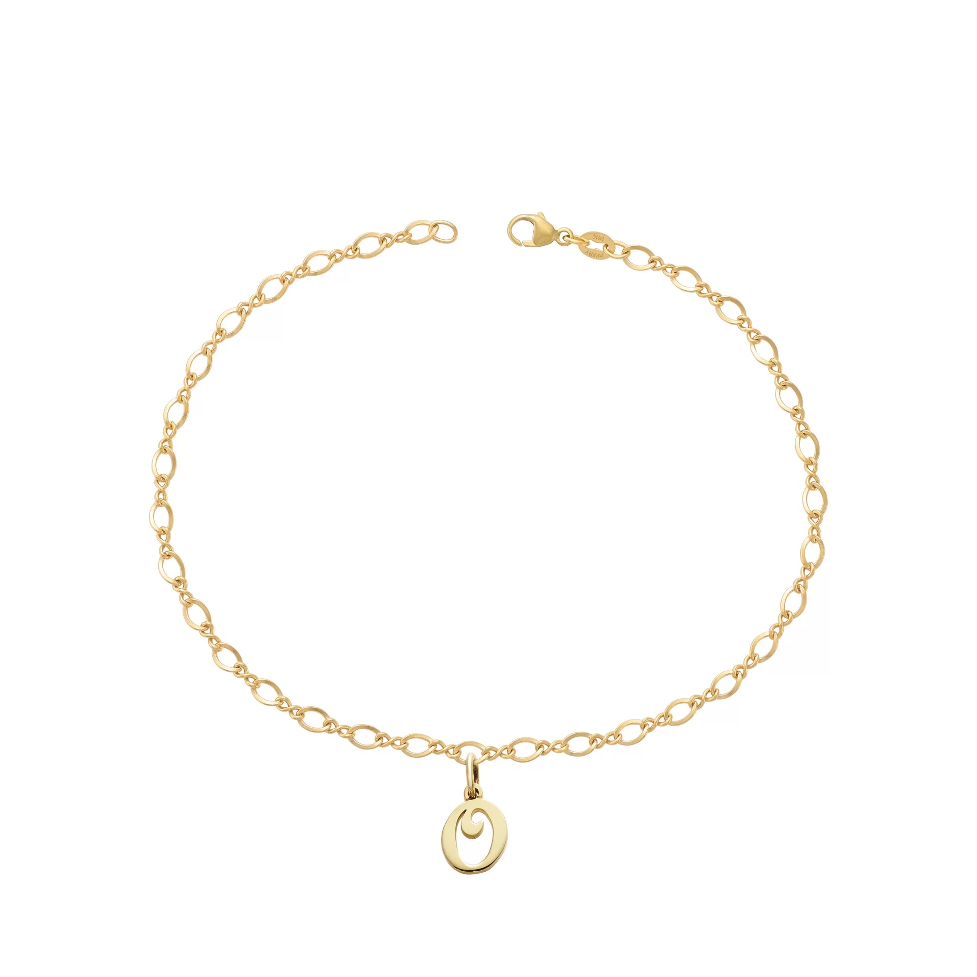 Small Script Initial Anklet