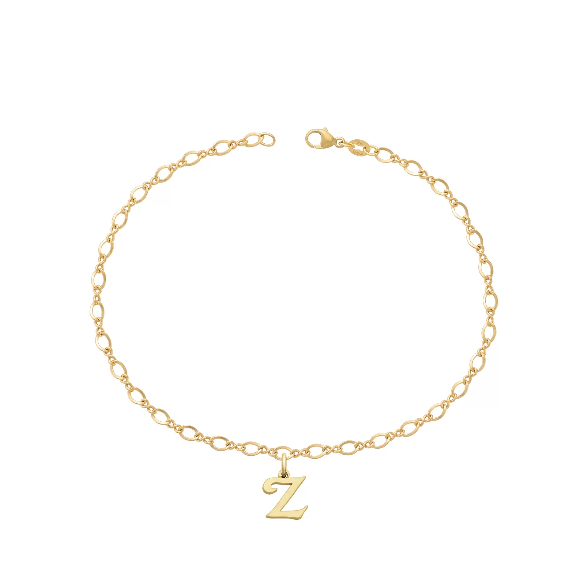 Small Script Initial Anklet