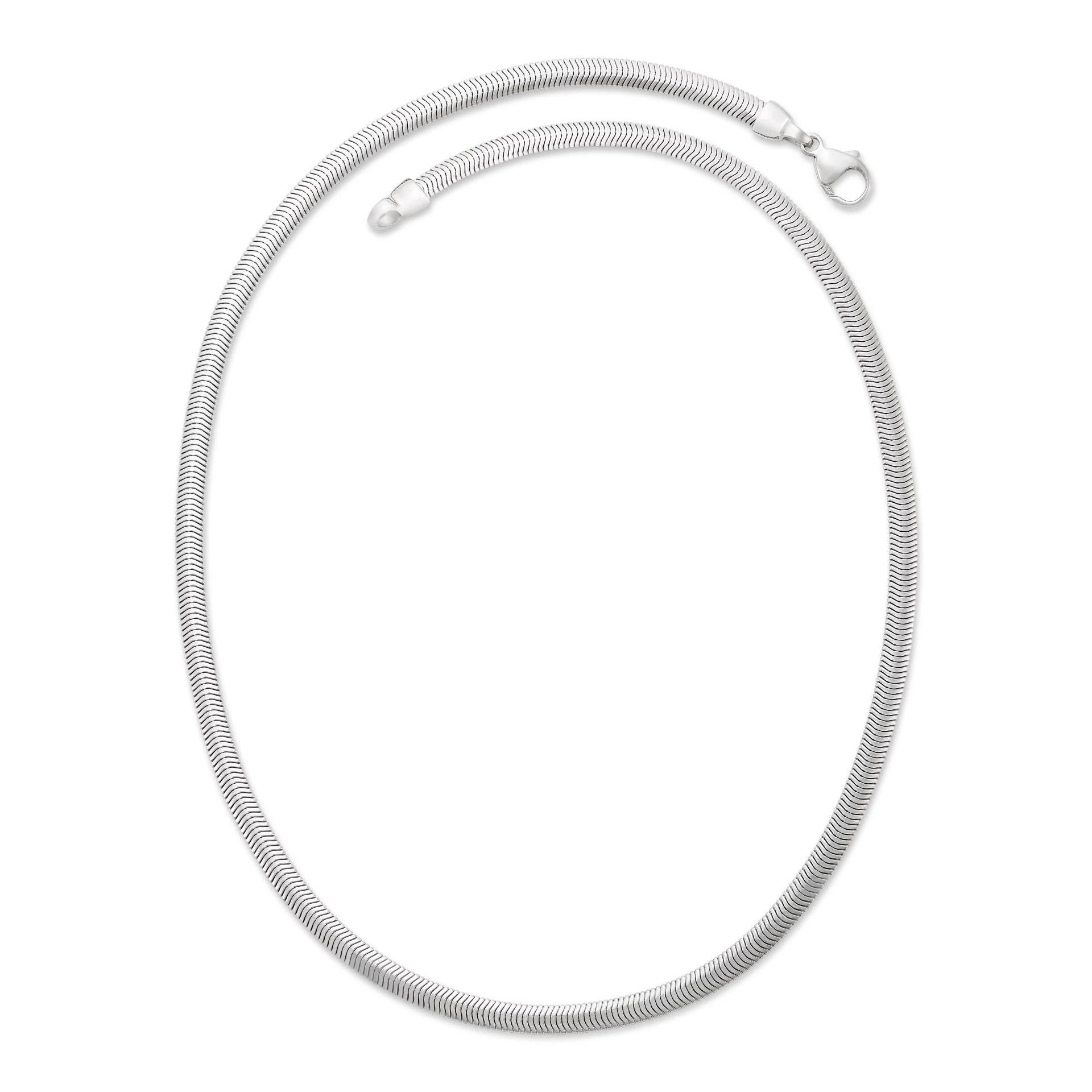 Rounded Herringbone Necklace - Image 2