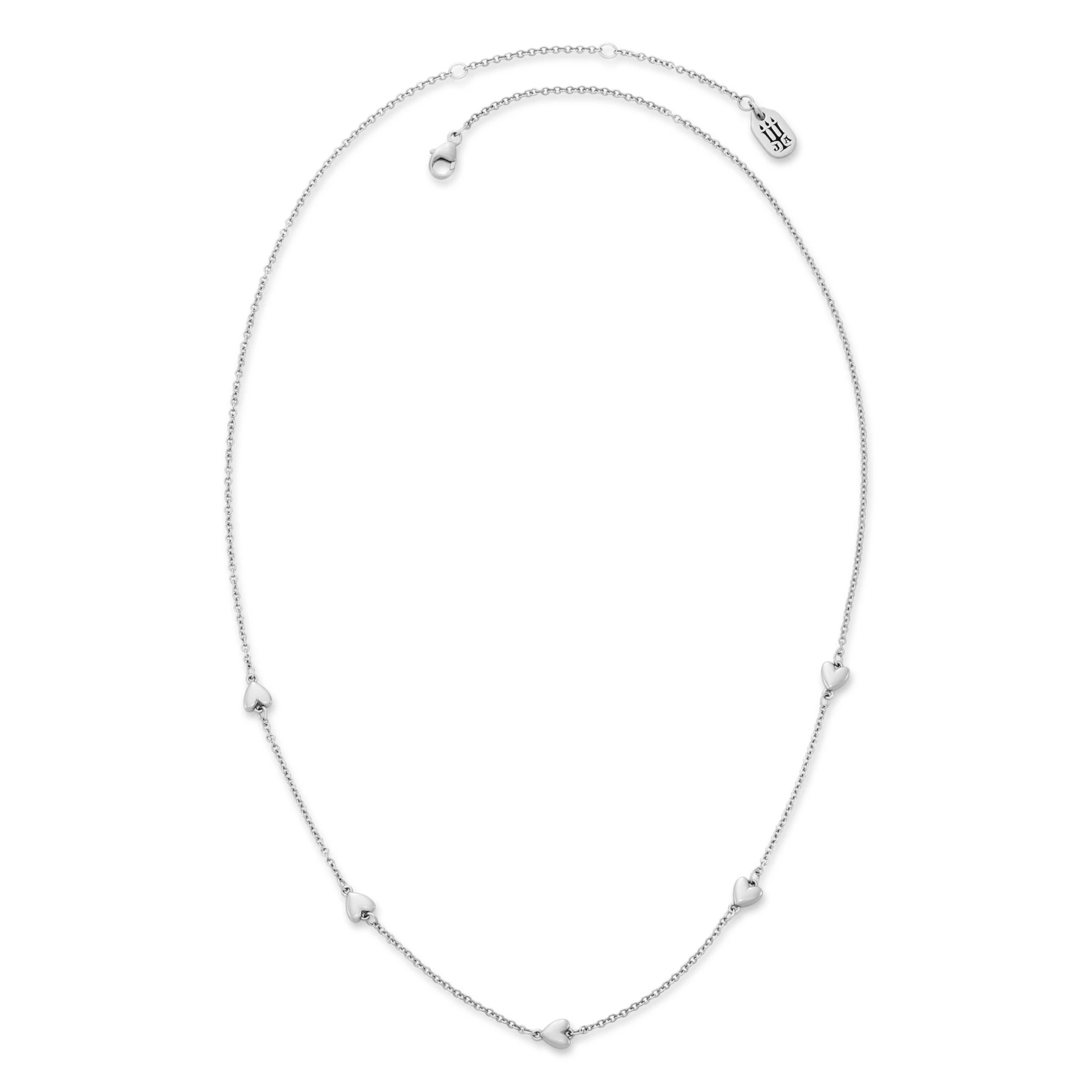 Delicate Hearts Station Necklace - Image 2