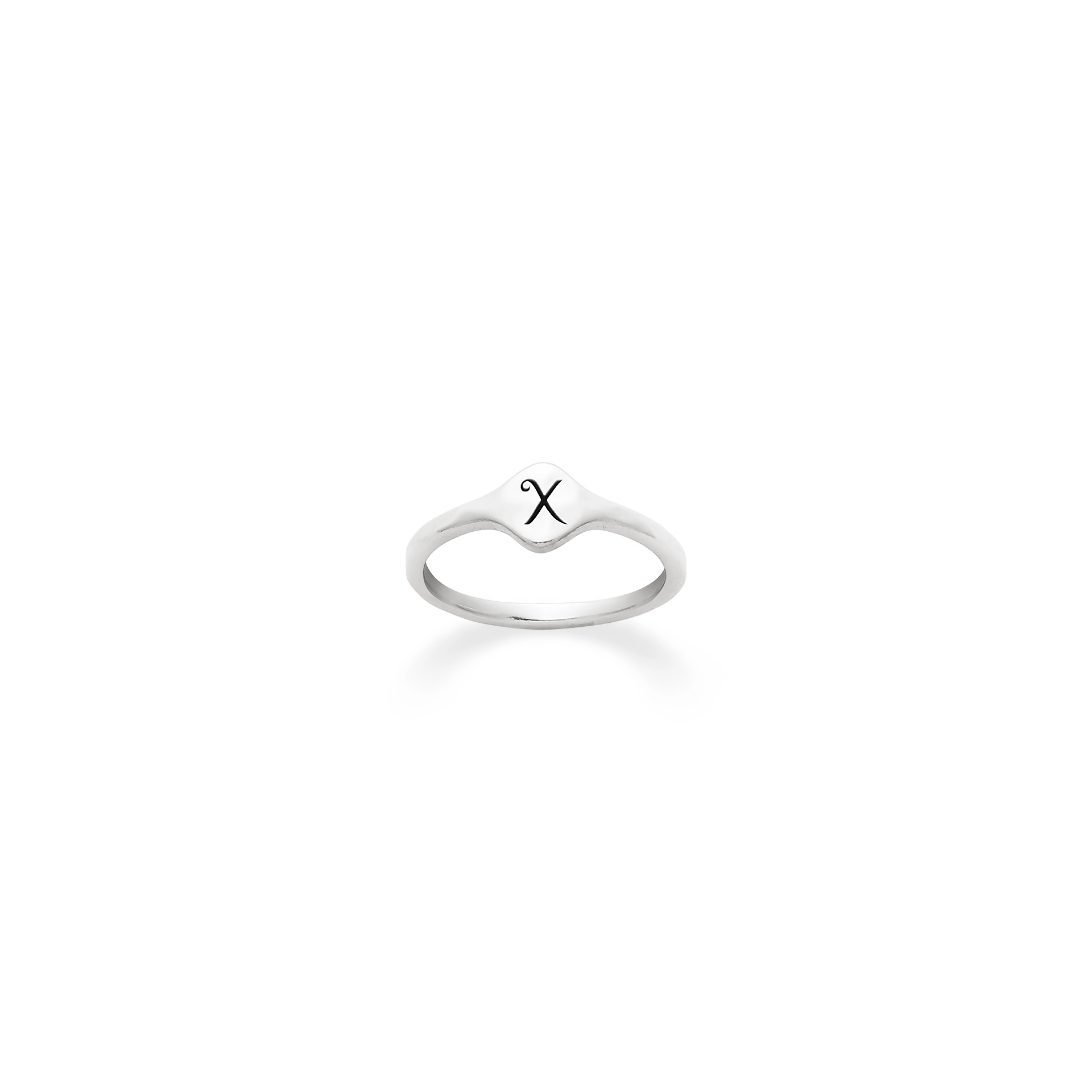 Petite Signet Initial Ring