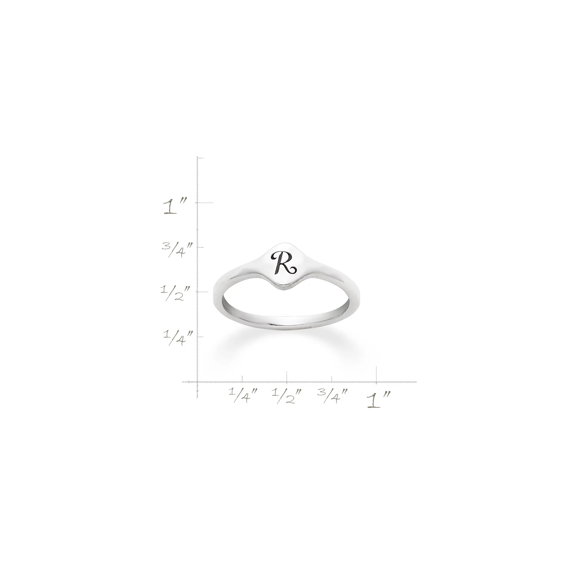 Petite Signet Initial Ring - Image 4