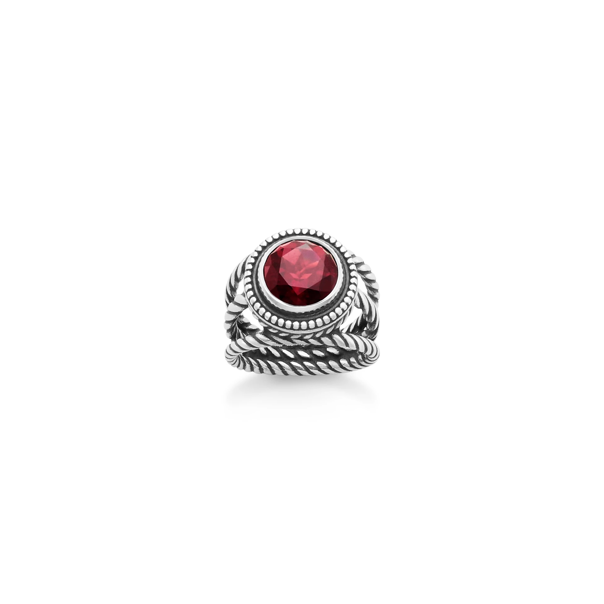 Twisted Wire Gemstone Ring