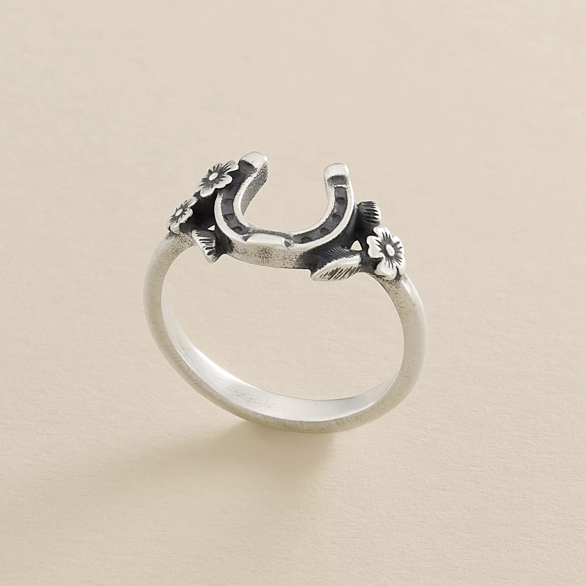 Floral Horseshoe Ring - Image 2
